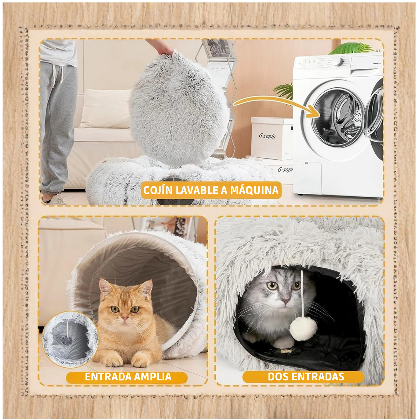 Cama 2 en 1 para gatos